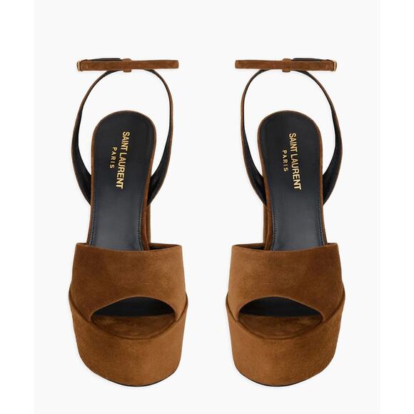 SAINT LAURENT JODIE PLATFORM SANDALS IN SUEDE LAND BNIB 39 - Picture 2 of 11